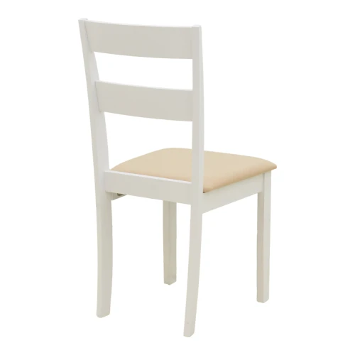 Καρέκλα Dallan Rubberwood Λευκό 40X47.5X89Εκ