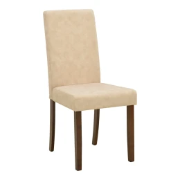 Καρέκλα Zeben Εκρού Ύφασμα Με Καρυδί Rubberwood 43,5X55,5X93,5Εκ
