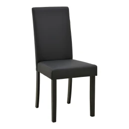 Καρέκλα Zeben Μαύρο Pu Με Πόδι Μαύρο Rubberwood 43,5X55,5X93,5Εκ