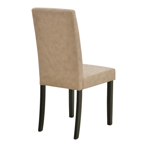 Καρέκλα Zeben Μπεζ Ύφασμα Με Πόδι Μαύρο Rubberwood 43,5X55,5X93,5Εκ