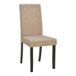 Καρέκλα Zeben Μπεζ Ύφασμα Με Πόδι Μαύρο Rubberwood 43,5X55,5X93,5Εκ