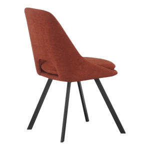 Καρέκλα Initiate Terracotta Ύφασμα-Πόδι Μαύρο Μέταλλο 48X57X85Εκ