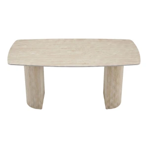Τραπέζι Loosir Mdf-Sandstone Σε Όψη Τραβερτίνας 180X90X74Εκ