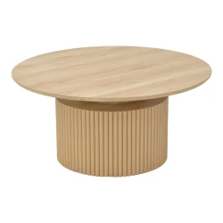 Τραπέζι Σαλονιού Opols Mdf Σε Φυσική Απόχρωση Φ90X42Εκ