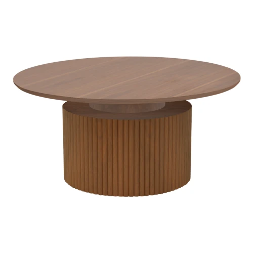 Τραπέζι Σαλονιού Opols Mdf Καρυδί Φ90X42Εκ