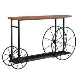 Κονσόλα Bike Χρώμα Μαύρο-Καρυδί 148X28X85Εκ
