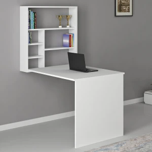 Γραφείο Τοίχου Ανοιγόμενο Ravin Λευκό 63X90X154Εκ