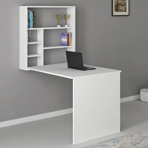 Γραφείο Τοίχου Ανοιγόμενο Ravin Λευκό 63X90X154Εκ