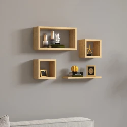 Ραφιέρα Babine Μελαμίνη Σε Oak Απόχρωση 84X15X44Εκ