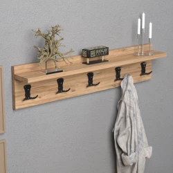 Κρεμάστρα Mec Μελαμίνη Σε Oak Απόχρωση 80X9.5X18Εκ