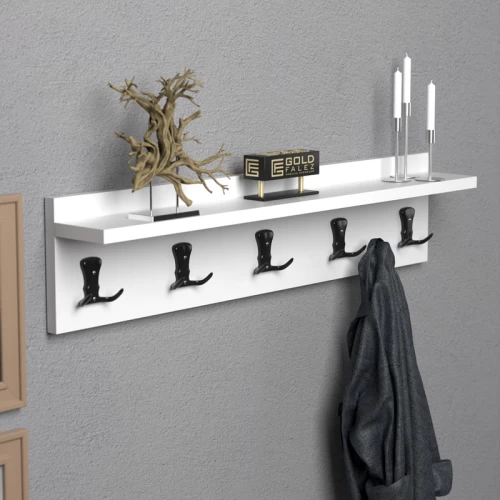 Κρεμάστρα Mec Μελαμίνη Σε Λευκή Απόχρωση 80X9.5X18Εκ