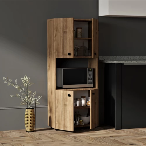 Στήλη Guzel Σε Καρυδί Απόχρωση 60X31.4X140Εκ Στήλη Guzel Σε Καρυδί Απόχρωση 60X31.4X140Εκ