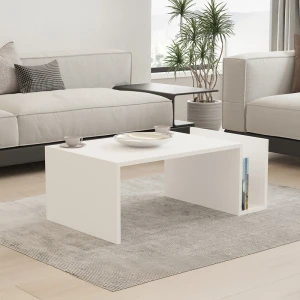 Τραπέζι Σαλονιού Poko Σε Λευκή Απόχρωση 86.8X50X32,4Εκ