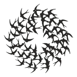 Διακοσμητικό Τοίχου Swarm Pakooworld Μαύρο Μεταλλικό Φ50X0,15Εκ