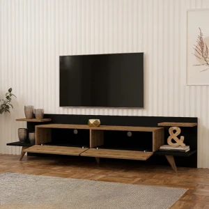 Έπιπλο Τηλεόρασης Astry Oak Με Ανθρακί 180X36,8X45Εκ