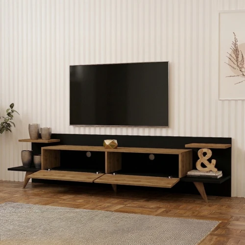 Έπιπλο Τηλεόρασης Astry Oak Με Ανθρακί 180X36,8X45Εκ