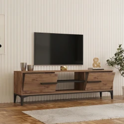 Έπιπλο Τηλεόρασης Eslem Oak Με Ανθρακί 160X34,6X48,1Εκ