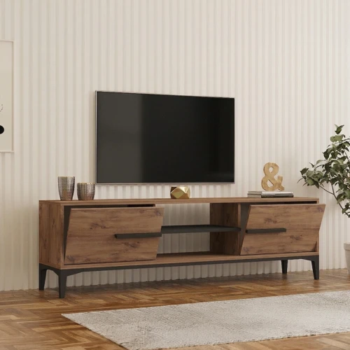 Έπιπλο Τηλεόρασης Eslem Oak Με Ανθρακί 160X34,6X48,1Εκ