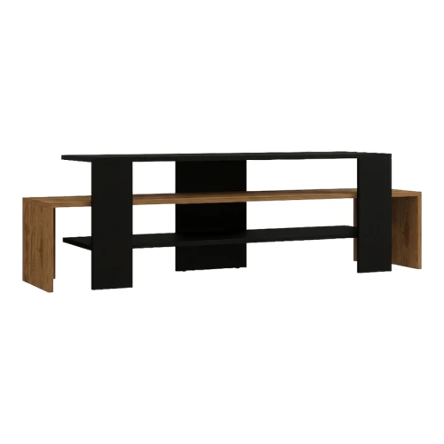 Έπιπλο Τηλεόρασης Lenour Sonoma Με Μαύρο 150X35X45Εκ