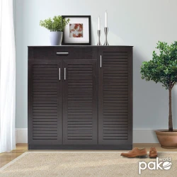 Παπουτσοθήκη-Ντουλάπι Sante 30 Ζεύγων Χρώμα Wenge 120X37X123Εκ