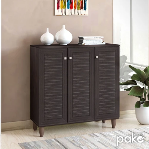 Παπουτσοθήκη-Ντουλάπι Santo 16 Ζεύγων Χρώμα Wenge 89,5X34,5X91,5Εκ