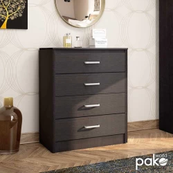 Συρταριέρα Olympus Με 4 Συρτάρια Χρώμα Wenge 80X40X95Εκ