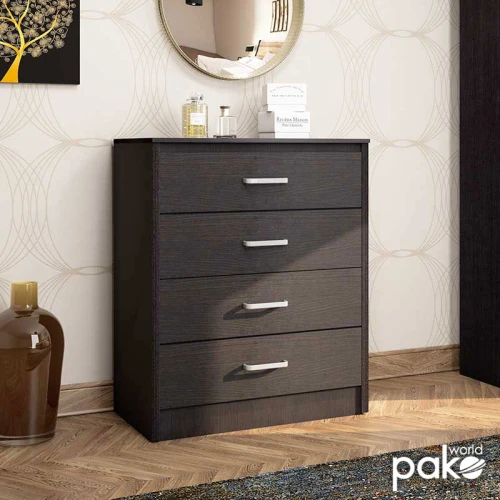 Συρταριέρα Olympus Με 4 Συρτάρια Χρώμα Wenge 80X40X95Εκ