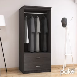 Ντουλάπα Ρούχων Δίφυλλη Olympus Χρώμα Wenge 81X57X183Εκ