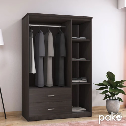 Ντουλάπα Ρούχων Τρίφυλλη Olympus Χρώμα Wenge 120X57X183Εκ