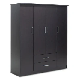Ντουλάπα Ρούχων Τετράφυλλη Olympus Χρώμα Wenge 159X57X183Εκ