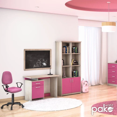 Γραφείο Εργασίας Looney Χρώμα Castillo-Ροζ 100X55X75Εκ