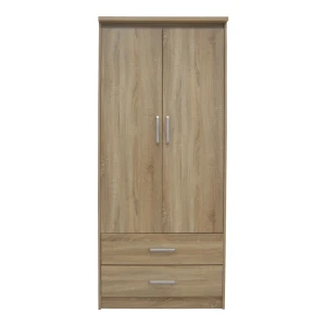 Ντουλάπα Ρούχων Δίφυλλη Olympus Σε Sonoma Απόχρωση 81X57X183Εκ