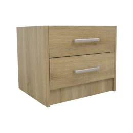 Κομοδίνο Olympus Με 2 Συρτάρια Σε Sonoma Απόχρωση 47.5X40.5X40.5Εκ
