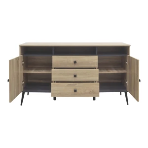 Μπουφές Zezan Σε Sonoma-Ανθρακί Απόχρωση 140.5X41.5X80Εκ