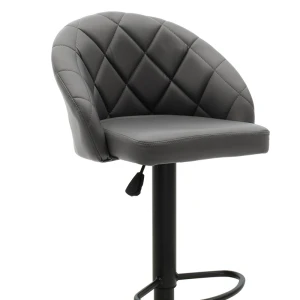 Σκαμπό Μπαρ Balina Πτυσσόμενο Μαύρο Pu-Μαύρο Μέταλλο 52X53X109Εκ