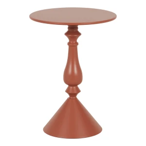 Βοηθητικό Τραπέζι Lalou Μέταλλο Σε Απόχρωση Terracotta Φ40X55Εκ