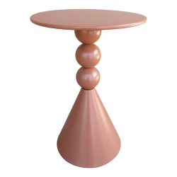 Βοηθητικό Τραπέζι Bilane Μέταλλο Σε Terracotta Απόχρωση Φ39X60Εκ