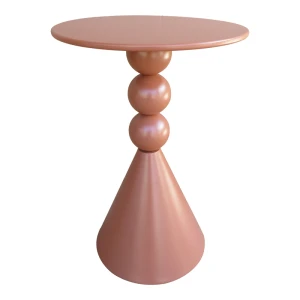 Βοηθητικό Τραπέζι Bilane Μέταλλο Σε Terracotta Απόχρωση Φ39X60Εκ