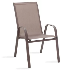 Τραπεζαρία Watson-Calan Σετ 3Τεμ Μέταλλο-Textilene Καφέ 70X70X70Εκ