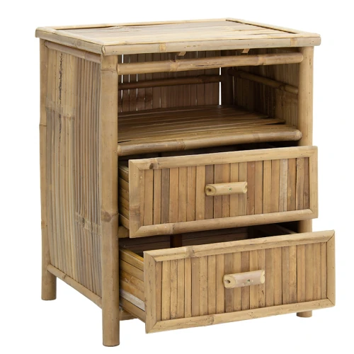 Κομοδίνο Ofra Bamboo Φυσικό 56X46X69Εκ