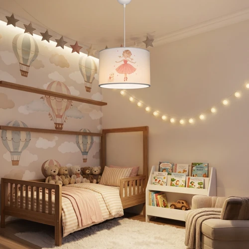 Παιδικό Φωτιστικό Οροφής Ballerina Led E27 Πολύχρωμο Pvc Φ30X20Εκ