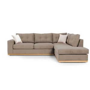 Γωνιακός Καναπές Αριστερή Γωνία Boston Ύφασμα Mocha-Cream 280X225X90Εκ