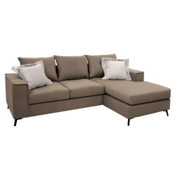 Γωνιακός Καναπές Fabulous Αναστρέψιμος Ύφασμα Mocha-Cream 240X165X95Εκ