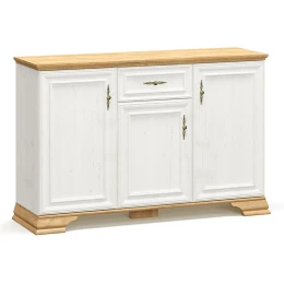 Μπουφές Jaden Golden Oak-Λευκό Antique 137,5X39X88,5Εκ