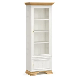Βιτρίνα Jaden Golden Oak-Λευκό Antique 70,5X43X197,5Εκ