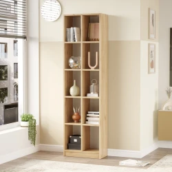 Βιβλιοθήκη Oteca 10Θέσεων Oak 51.1X25.4X180Εκ