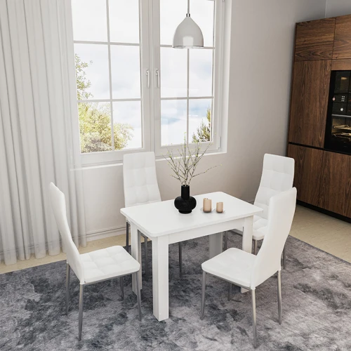 Τραπέζι Celeste Λευκό 100X60X73.5Εκ