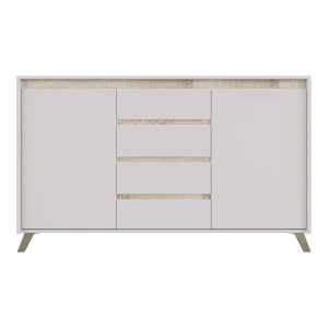 Μπουφές Belka Κρεμ Με Oak 155X45X93,7Εκ