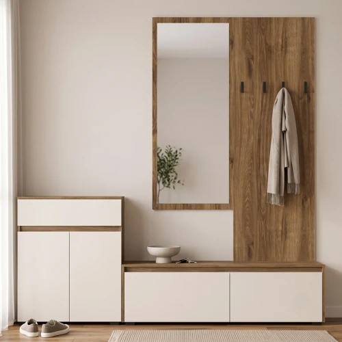 Έπιπλο Εισόδου Ansia Καρυδί Oak 210X44,7X175Εκ