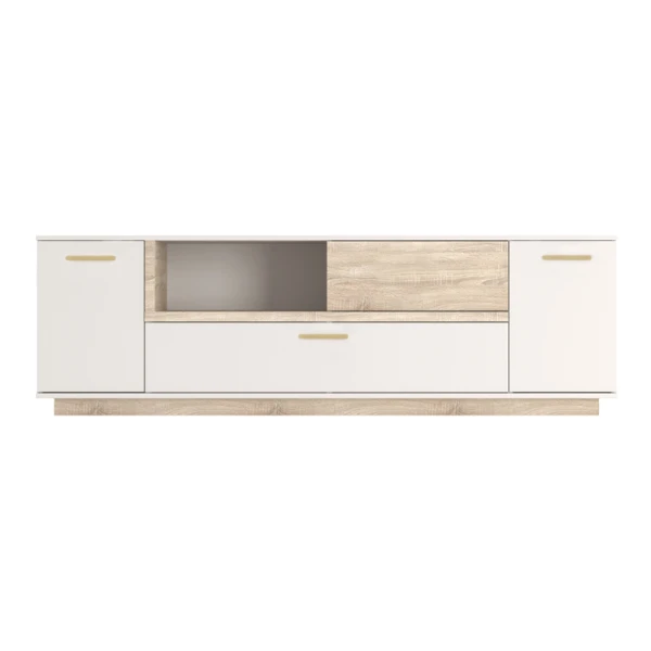 Σύνθετο Σαλονιού Norda Κρεμ Με Oak 187X40X58.4Εκ